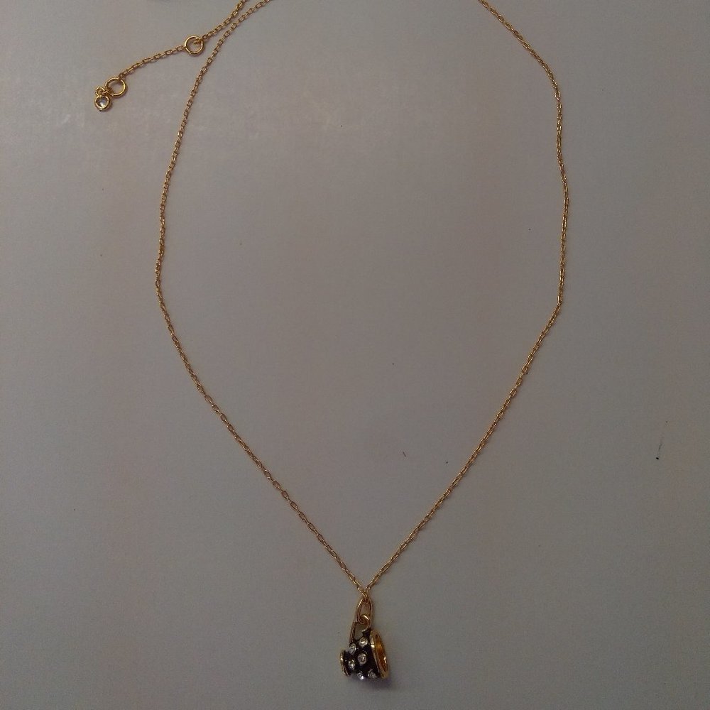 Kate Spade New Black Teacup Necklace